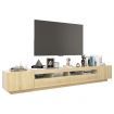 TV Cabinet with LED Lights Sonoma Oak 260x35x40 cm