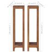 Plant Stands 2 pcs 25x25x100 cm Solid Teak Wood