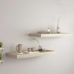 Floating Wall Shelves 2 pcs Oak 60x23.5x3.8 cm MDF