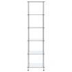 6-Tier Shelf Transparent 40x40x160 cm Tempered Glass