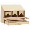 Chicken Laying Nest 3 Compartments 72x33x54 cm Solid Pine Wood