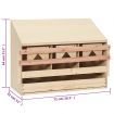 Chicken Laying Nest 3 Compartments 72x33x54 cm Solid Pine Wood