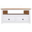 Corner TV Cabinet White 93x49x49 cm Solid Pine Panama Range