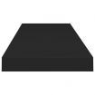 Floating Wall Shelf Black 80x23.5x3.8 cm MDF