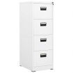 Filing Cabinet White 46x62x133 cm Steel