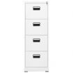 Filing Cabinet White 46x62x133 cm Steel