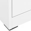 Filing Cabinet White 46x62x133 cm Steel