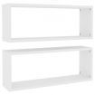 Wall Cube Shelves 2 pcs White 60x15x23 cm Engineered Wood