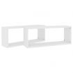 Wall Cube Shelves 2 pcs White 60x15x23 cm Engineered Wood