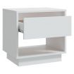 Bedside Cabinet White 45x34x44 cm Engineered Wood