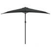 Balcony Parasol with Aluminium Pole Anthracite 300x155 cm Half