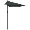 Balcony Parasol with Aluminium Pole Anthracite 300x155 cm Half