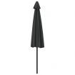 Balcony Parasol with Aluminium Pole Anthracite 300x155 cm Half