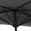 Balcony Parasol with Aluminium Pole Anthracite 300x155 cm Half