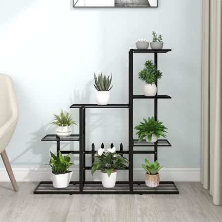 Flower Stand 94.5x25x88 cm Black Metal