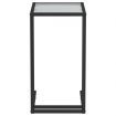 Computer Side Table Black 50x35x65 cm Tempered Glass