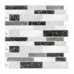 3D Wall Paper Brick Stone Rustic Self-adhesive PVC Sticker Kitchen Home DecorationGrey