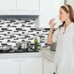 3D Wall Paper Brick Stone Rustic Self-adhesive PVC Sticker Kitchen Home DecorationGrey