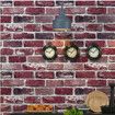 3D Modern Brick Pattern Non-woven Wall Sticker Vintage Style Living Room BedroomRed