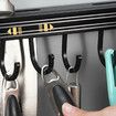 Knife Holder Wall Mounted Utensils Tool Storage Hook Bar Rack Kitchen OrganizerCBlack