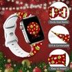 Christmas Holiday Watch Band Compatible with Apple Watch 42mm 44mm 45mm Silicone Wristbands Replacement Strap for Women Men