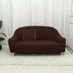 Large Sofa Cover Elastic Polyester Three-Seat Machine-Washable Sofa Cover For Home Office DecorationWine Red