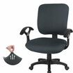 CAVEEN Office Chair Covers 2piece Stretchable Computer Office Chair Cover Universal Chair Seat CoversBlack