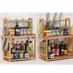 YAOUDA 3-Tier Standing Spice Rack Kitchen Counter Top Storage Organizer with Knife HoldA