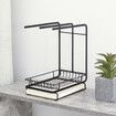 3-IN-1 Kitchen Storage Rack Sponge Rag Holder Drain Tray Stainless Steel Organizer HoldB