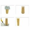 4pcs Oak Wooden Furniture Leg Feet 6-70cm With Iron Plate For Sofa Table Chair Stool15cm