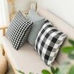 Retro Plaid Throw Pillow Case Cushion Cover 18''x18'' Pillow Protector for Bedroom Couch Sofa Bed Patio Chair Home Car DecorGreen C