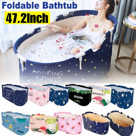 Portable Folding Large Adult PVC Bathtub Water Tub Spa Bath Bucket Indoor HomeType A