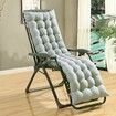 61" Deck Chair Cushion Lounge Chaise Padding In/Outdoor Recliner Patio Garden OfficeMagenta