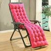 61" Deck Chair Cushion Lounge Chaise Padding In/Outdoor Recliner Patio Garden OfficeOrange