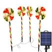 Christmas Solar Lollipop Path Lights with 8 Flashing Lighting Modes Candy Cane Waterproof Indoor Outdoor Pathway Lights for Christmas Garden Walkway Decoration (Red White Green)