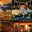 Solar String Lights Outdoor, 23ft 50 LED Solar String Lights 8 Modes Waterproof for Garden Patio Landscape Christmas Tree Decoration (Warm White)