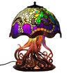 Stained Glass Mushroom Table Lamp, Plant Series Night Light, Art Decor for Bedroom, Living Room, Home Office, Unique Gift Idea