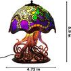 Stained Glass Mushroom Table Lamp, Plant Series Night Light, Art Decor for Bedroom, Living Room, Home Office, Unique Gift Idea