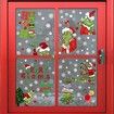 9 Sheets Grinch Christmas Decorations Window Clings, 102pcs Christmas Window Stickers for  Home School