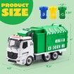 Recycling Garbage Truck Toy, Kids DIY Assembly Friction Powered Side-Dump Garbage Toy for Age3+(Orange)