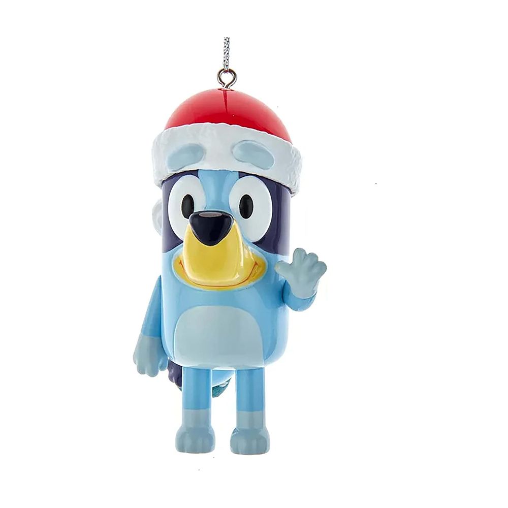 Bluey with Santa Hat Blow Mold Ornament 8cm Multicolor