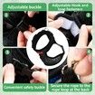 Chicken Harness with Leash,Upgraded Double Adjustment Chicken Harness and Leash Set for Hens,Duck,Goose,Small Pet (Black,L)