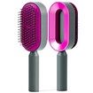 Self Cleaning Hair Brush,3D Air Cushion Massager Brush Airbag Massage Comb Brush, Shaping Comb  Hairdressing Brush (Purple)