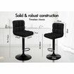 ALFORDSON 2x Bar Stools Ralph Kitchen Swivel Chair Fabric Gas Lift Black