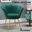 ALFORDSON Armchair Accent Chair Lounge Velvet Sofa Couch Fabric Seat Green