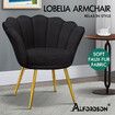 ALFORDSON Armchair Accent Lounge Chair Fabric Sofa Couch Faux Fur Seat Black