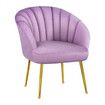 ALFORDSON Armchair Lounge Accent Tub Chair Velvet Couch Sofa Fabric Seat Purple