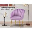 ALFORDSON Armchair Lounge Accent Tub Chair Velvet Couch Sofa Fabric Seat Purple