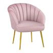 ALFORDSON Velvet Armchair Lounge Accent Chair Sofa Couch Fabric Seat Pink