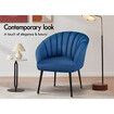 ALFORDSON Velvet Armchair Accent Chair Tub Lounge Sofa Couch Fabric Seat Blue